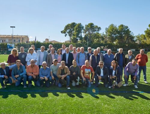 Belchite renueva con césped artificial el campo de fútbol municipal “El Tejar”