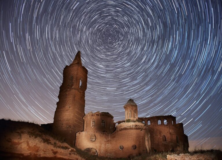 Fotografía circumpolar del Pueblo Viejo de Belchite